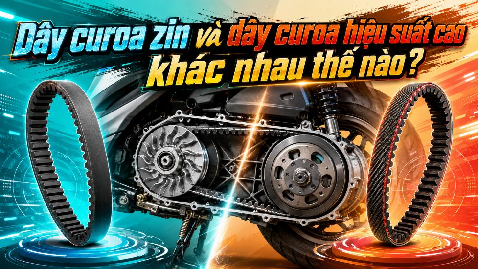 Dây curoa zin và dây curoa hiệu suất cao khác nhau thế nào?