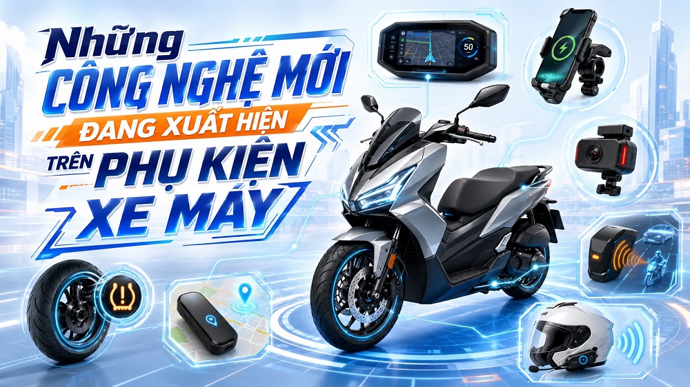 Những công nghệ mới đang xuất hiện trên phụ kiện xe máy